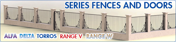 Series of fences and gates - ALFA, DELTA, TORROS, Range V, Range W