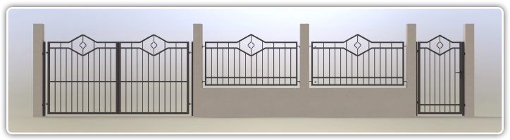 Series of fences and gates Prestige Pro, Range W